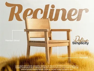 HANDCRAFTED OAK WOOD RECLINER ARMCHAIR