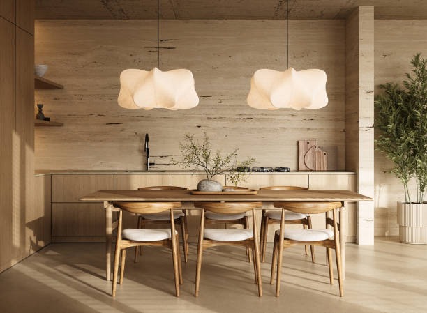 JAPANDI MINIMALIST SOLID TEAK DINING SET